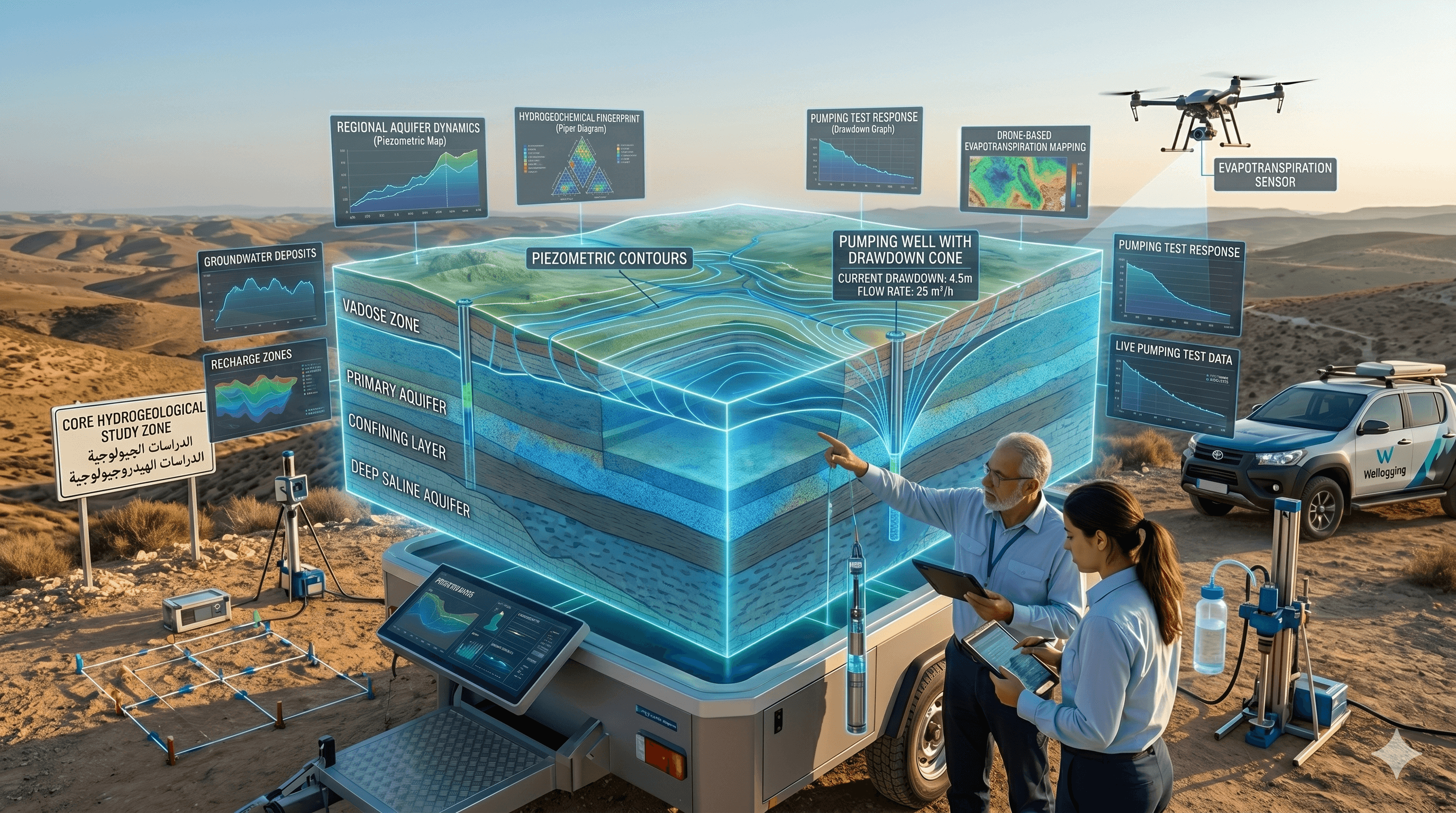 Études géologique, géophysique et hydrogéologique