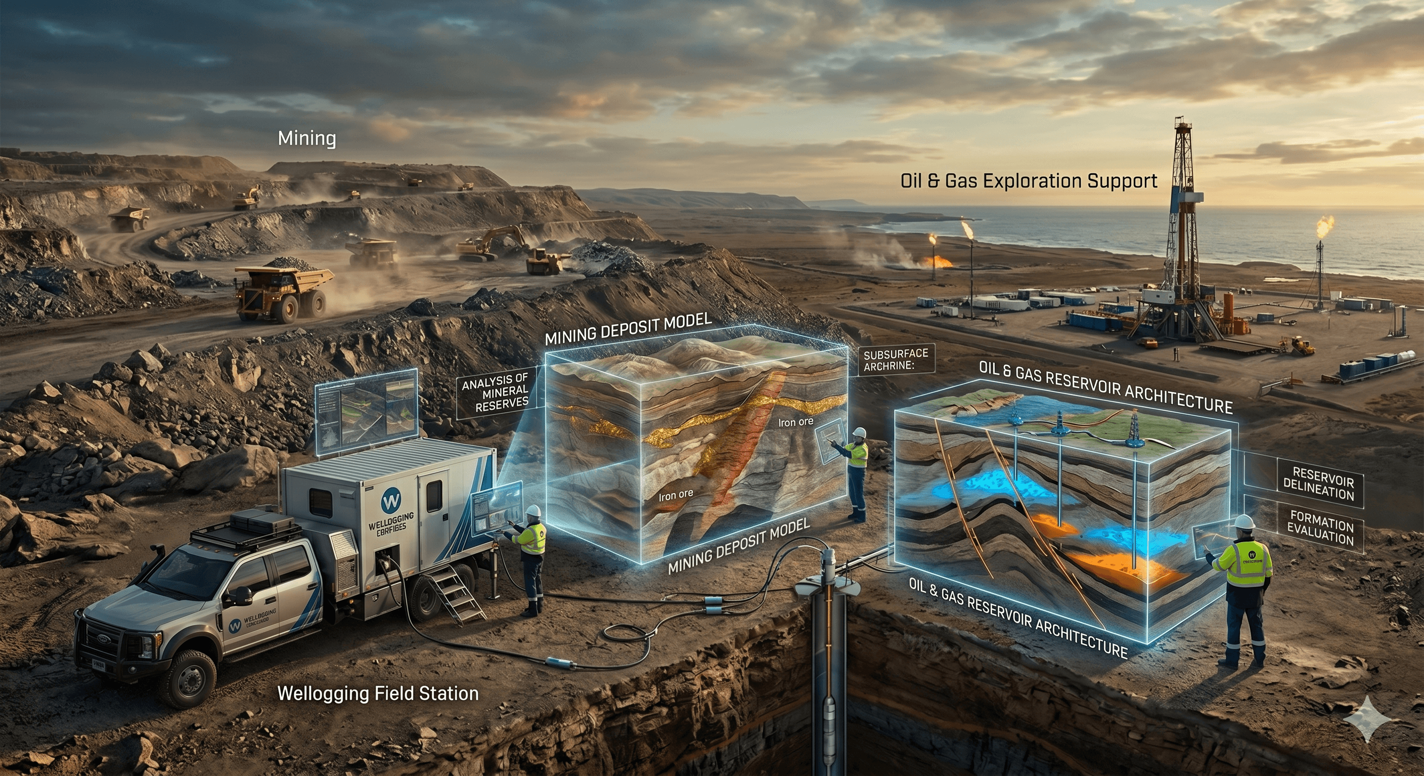 Appui à l'exploration minière, hydrique et hydrocarbure